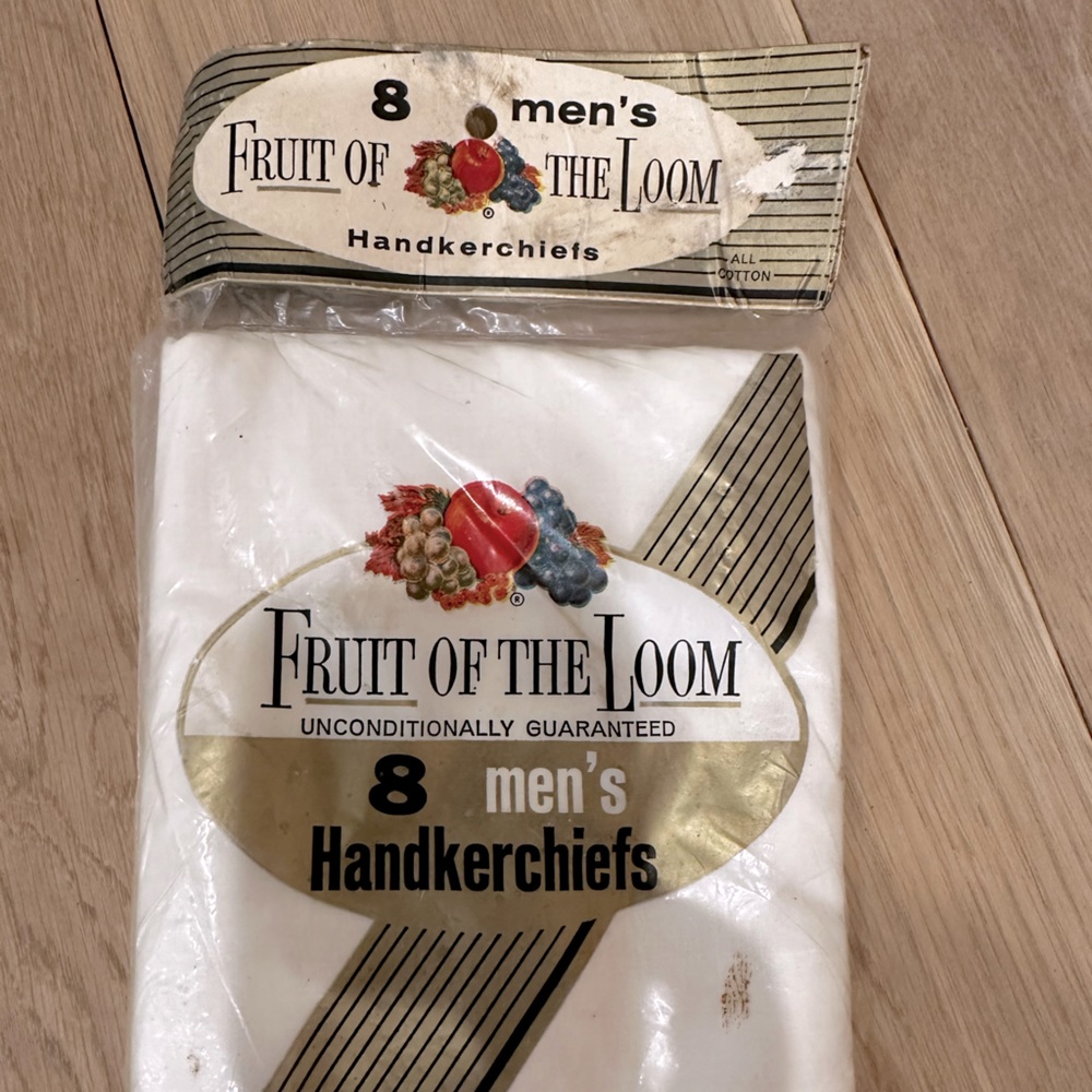 Vintage Fruit of the Loom Men's Handkerchiefs, New